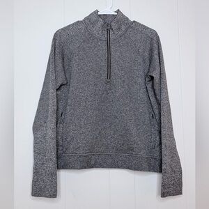 lululemon Gray/WhiteQuarter-Zip - size 12